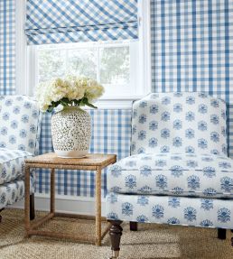 Saybrook Check Wallpaper by Anna French Spa Blue/Beige
