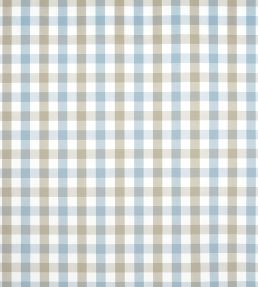Saybrook Check Fabric by Anna French Spa Blue and Beige