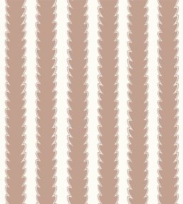 Scallop Stripe Wallpaper by Josephine Munsey Ham Pink/Hilles White