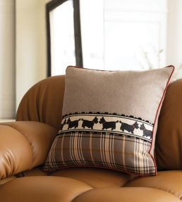 Scottie Embroidered Border Trimming by Samuel & Sons Black
