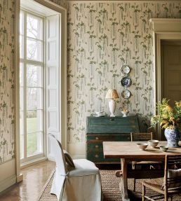 Seraphina Wallpaper by Colefax and Fowler Blue/Green