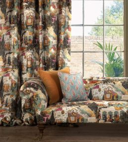 Patola Paisley Fabric by GP & J Baker Blue