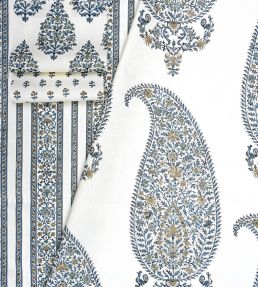Josephine Fabric by Titley and Marr Aqua & Beige