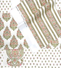 Josephine Fabric by Titley and Marr Green & Rose