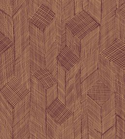 Shibam Wallpaper by Arte Wine Red