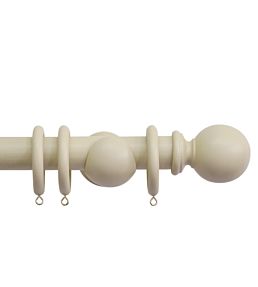 Shore 35mm Wooden Pole Latte, Ball finial Latte