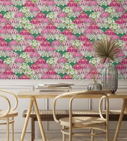 Silk Shades Wallpaper by Brand McKenzie Cerise