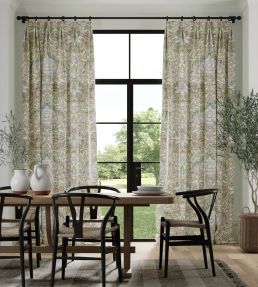 Simply Severn Fabric by Morris & Co Cochineal / Willow
