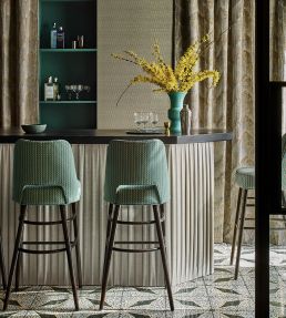 Sirius Fabric by Jane Churchill Silver