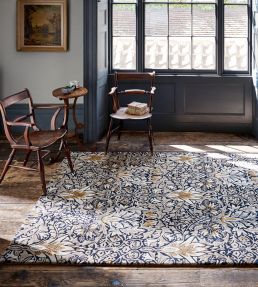 Morris & Co Snakeshead rug Indigo 127208-140200 Indigo