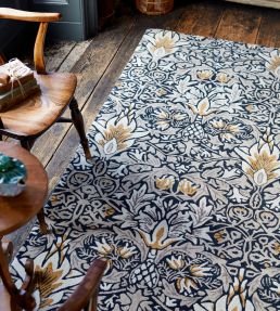 Morris & Co Snakeshead rug Indigo 127208-140200 Indigo