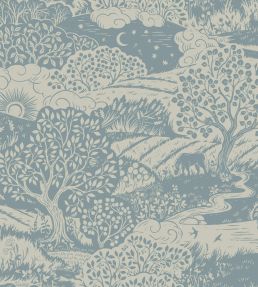 Solangen Wallpaper by Borastapeter Blue