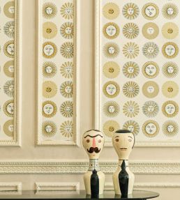 Soli Wallpaper by Cole & Son Sage & Rose Gold