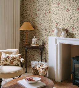 Solliden Wallpaper by Sandberg Burgundy
