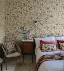 Solliden Wallpaper by Sandberg Burgundy