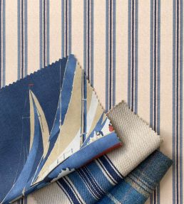 Somerton Stripe Wallpaper by Mulberry Home Woodsmoke