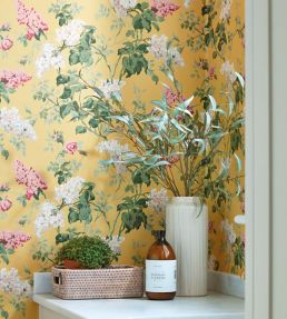 Sommerville Wallpaper by Sanderson Blush/Grey Birch