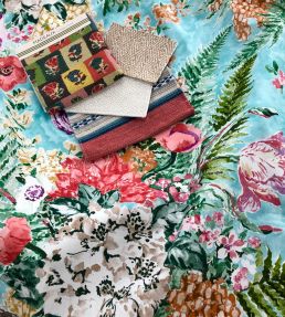 Spring Garden Fabric by Madeaux 02 Blue