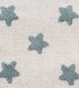 Stars Natural Rug by Lorena Canals Vintage-Blue