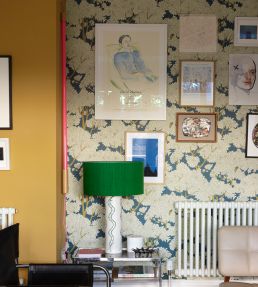 Stockend Woods Wallpaper by Josephine Munsey Navy and Ochre