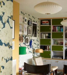 Stockend Woods Wallpaper by Josephine Munsey Navy and Ochre
