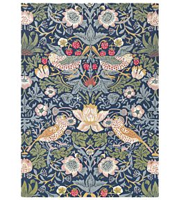 Morris & Co Strawberry Thief rug Indigo 027708-140200 Indigo