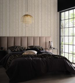 Striatus Wallpaper by Clarke & Clarke Pebble