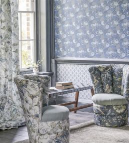 Suffolk Garden Fabric by Designers Guild Slate Blue