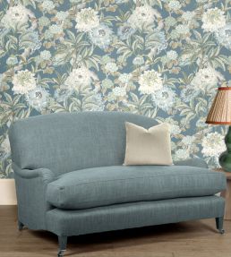 Summer Peony Wallpaper by GP & J Baker Green