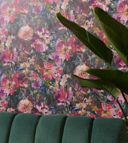 Tahiti Wallpaper by Clarke & Clarke Amethyst/Emerald
