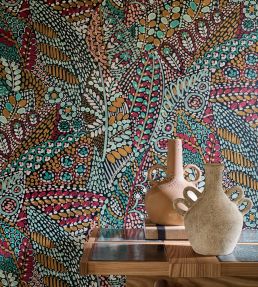 Talavera Wallpaper by Casamance Marron Glace