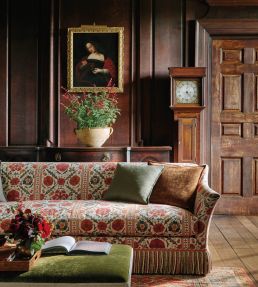 Tamarind Fabric by Colefax and Fowler Antique Red