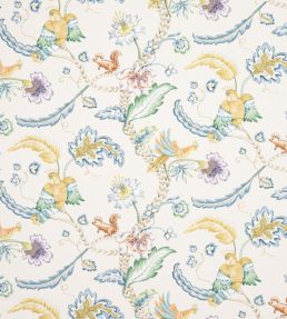 Tambora Fabric by Jane Churchill Blue/Ochre