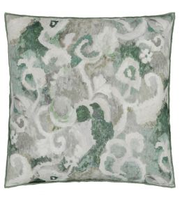 Tapestry Flower Cushion 55 x 55cm by Designers Guild Eau de Nil
