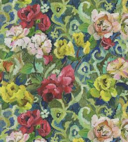Tapestry Flower Fabric by Designers Guild Vintage Green
