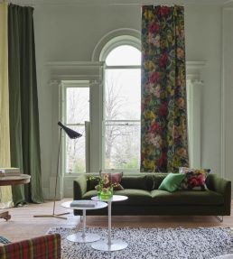 Tapestry Flower Fabric by Designers Guild Vintage Green
