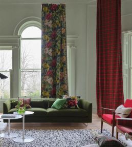 Tapestry Flower Fabric by Designers Guild Vintage Green