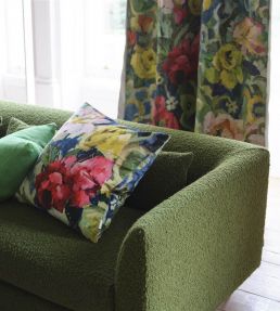 Tapestry Flower Fabric by Designers Guild Vintage Green