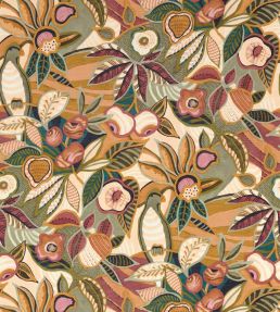 Tehuana Wallpaper by Casamance Kaki/Ocre