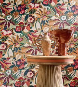 Tehuana Wallpaper by Casamance Kaki/Ocre