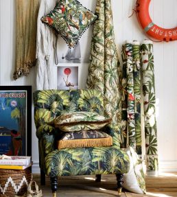 The Jungle Fabric by MINDTHEGAP Brown Green