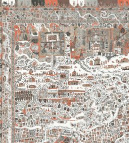 The Map Mini Mural by Lewis & Wood Satsuma Soot