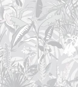 The Tropics Wallpaper by Brand McKenzie Stone Grey
