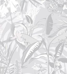 The Tropics Wallpaper by Brand McKenzie Stone Grey