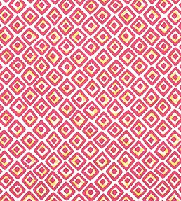 Indian Diamond Fabric by Thibaut Pink