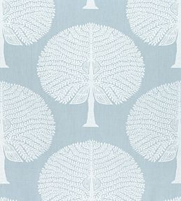 Mulberry Tree Fabric by Thibaut Spa Blue