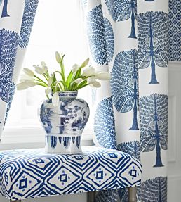 Mulberry Tree Fabric by Thibaut Spa Blue