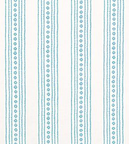 New Haven Stripe Fabric by Thibaut Turquoise
