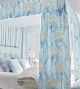 Tiverton Fabric by Thibaut Spa Blue