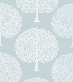 Mulberry Tree Wallpaper by Thibaut Spa Blue